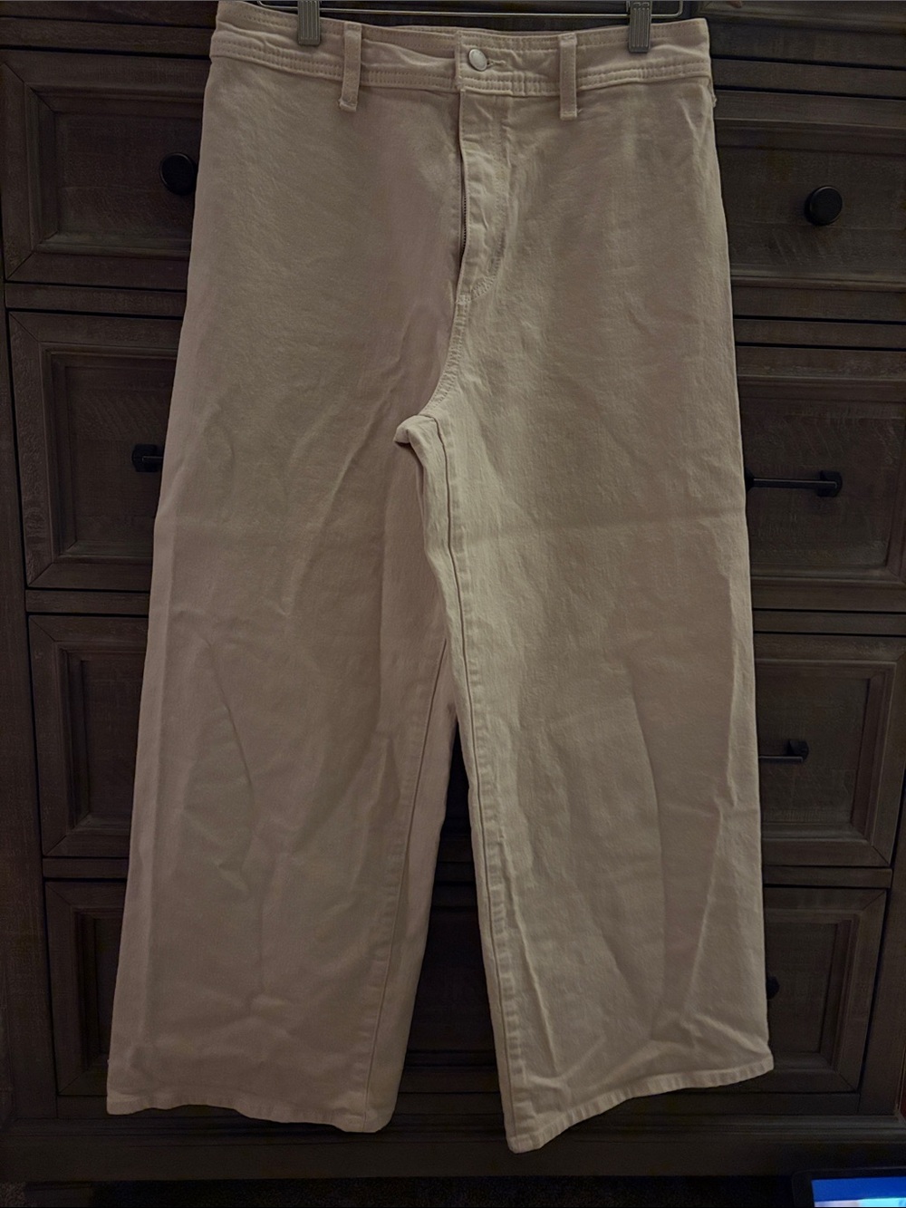 Universal Thread Beige Cropped Wide-Leg Pants